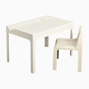 Ozoo Desk and Chair by Marc Berthier, 1960s, Set of 2