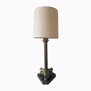 Empire Style Marble Table Lamp with Lion Paws, 1950s