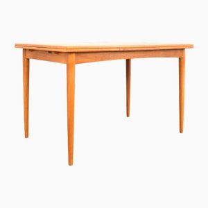 Mesa de comedor extensible danesa Mid-Century de teca, años 60