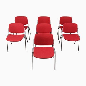 Chaises d'Appoint DSC 106 Vintage par Giancarlo Piretti pour Castelli, 1970s, Set de 7