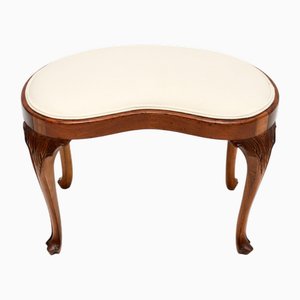 Walnut Kidney Shaped Stool, 1900s