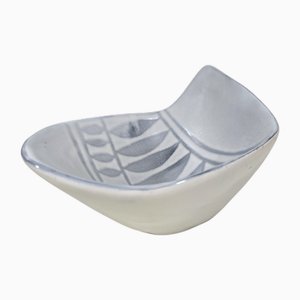 Coupe Navette gris de Roger Capron para Vallauris, años 50