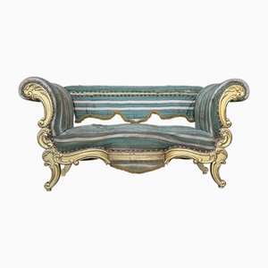 Vergoldetes französisches Rokoko Sofa, 1850