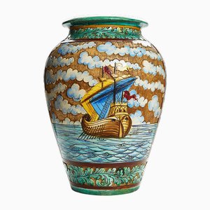 Vase en Relief avec Décor Marine, 1952