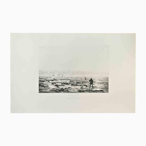 Alexandre Segé, Marais de la Canche, Etching, 1870s