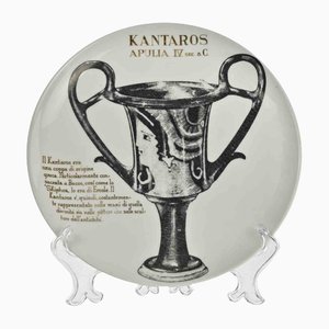 Plato Kantaros Apulia de Piero Fornasetti para Martini and Rossi, años 60