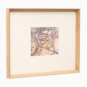 Georges Braque, Composition, 1948, Impression Cliché Couleur, Encadré