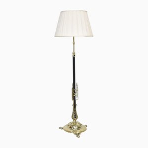 Lampada telescopica in ottone, metà XIX secolo