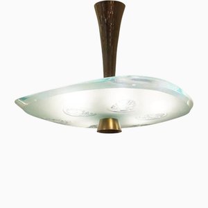 Lámpara de suspensión Mid-Century de Max Ingrand para Fontana Arte, Italia, 1950