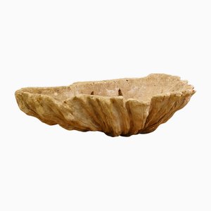 Antique Concrete Shell Bird Bath