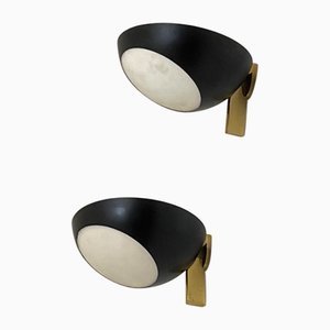 Lámparas de pared de Max Ingrand para Fontana Arte, años 60. Juego de 2