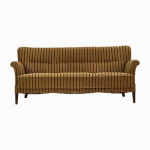 Danish 3-Seater Sofa in Green Wool, 1960s
