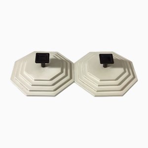 Portemanteaux Space Age Beige, Italie, 1970s, Set de 2