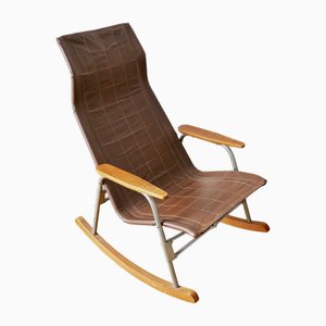 Mid-Century Japanese Folding Rocking Chair by Takeshi Nii, 1960s