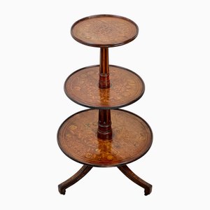 Dutch Marquetry Three Tier Dumbwaiter