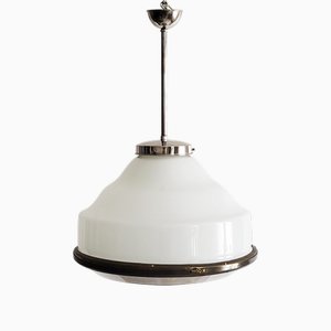 Industrial Glass Pendant Lamp by Peter Behrens, 1930s