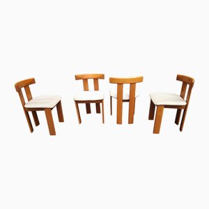 Chaises en Bois Clair par Luigi Vaghi pour Former, 1960s, Set de 4