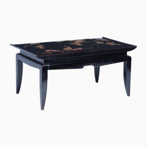Black Lacquer and Gilt Coffee Table, 1950s