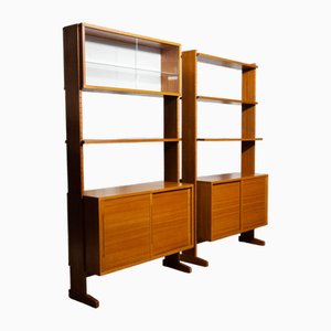 Librerie in teak attribuite a Kajsa & Nils Nisse Strinning, anni '60, set di 2