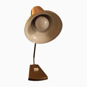 Chrome and Brown Metal Desk Lamp by Targetti Sankey, 1970s