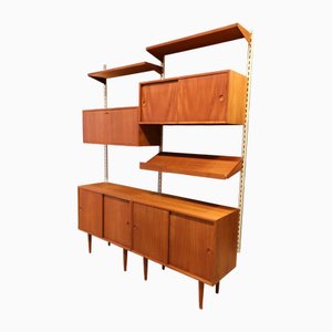 Libreria FM in teak di Kai Kristiansen, anni '60, set di 10