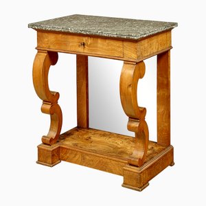 Consola Continental con superficie de mármol, década de 1850