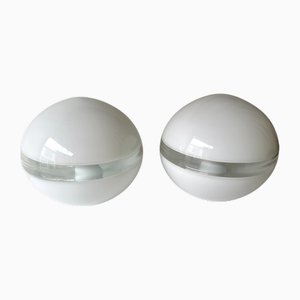 Lámparas de mesa italianas LT230 de cristal de Murano de Carlo Nason para Mazzega, años 70. Juego de 2