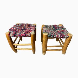Boucherouite Stools, Morocco, 1970s, Set of 2