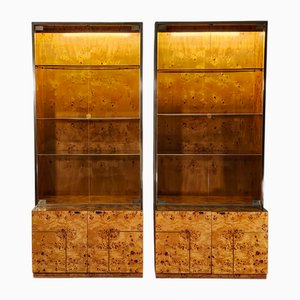 Italian Briar Showcases attributed to Gianluigi Gorgoni for the Turri Brothers, Set of 2