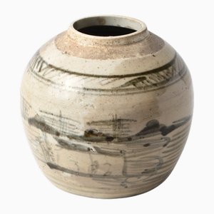 Chinese Pottery Ginger Jar, 1800s