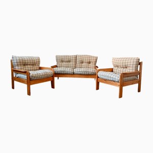 Fauteuils et Canapé Scandinaves, 1970s, Set de 3