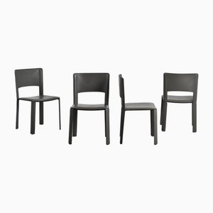Leather Chairs from Cidue, 1970s, Set of 4