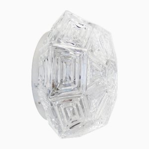 Mid-Century Octogon Clear Glass Sconces Flush Mount