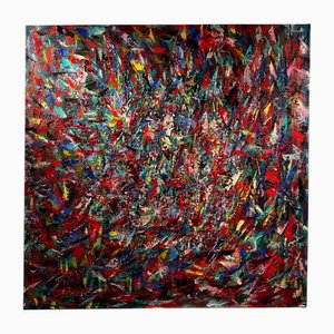 Jon Atac, Expressions, 1990, Large Oil on Canvas