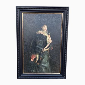 Lady Sasson After Singer Sargent Huge, Toile, Encadrée