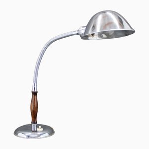 Mid-Century Chrome Table Lamp, Czechoslovakia, 1930s