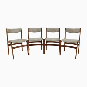 Danish Teak Dining Chairs, 1960s, Set of 4
