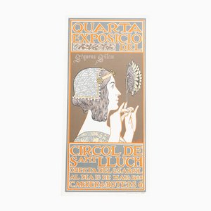 Affiche Originale Quatrième Exposition du Círcol De Sant Lluch, 1969