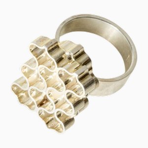 Modernist Silver Ring by Elis Kauppi, 1960s