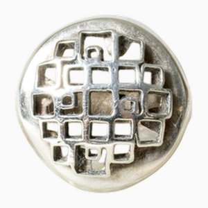 Anillo modernista de plata de Liisa Vitali, 1976