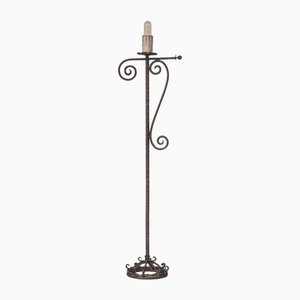 Modern Romantic Wrought Iron Candle Light Floor Lamp, Denmark, 1930s