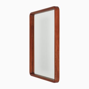 Large Modern Danish Handmade Wall Mirror in Elm from Vilhelm Lauritzen, 1930s
