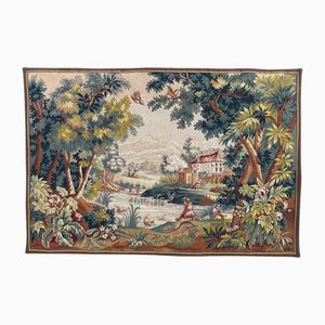 Vintage Aubusson Style Jacquard Tapestry with Lauragais Landscape, 1960s