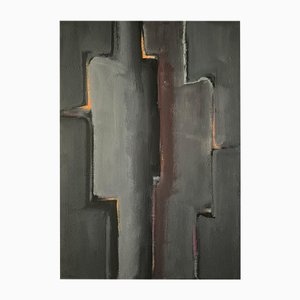 Gilbert Pauli, Présence No.8, Acrilico su iuta, 2015