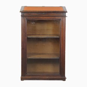 Antique Display Presentation Cabinet in Oak with Glass Door