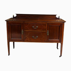 Edwardian Sideboard in Mahogany with Sheraton Inlay, 1910s