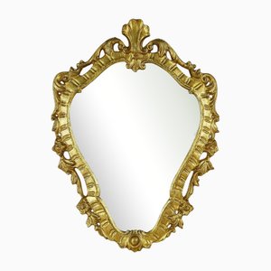 Baroque Handcarved Gilt Wall Mirror, Italy, 1790s