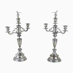 Silver Candelabras, Austria, 1860s, Set of 2