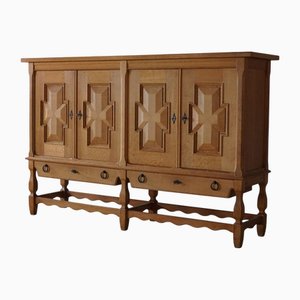 Mid-Century Danish Brutalist Sideboard in Oak, 1950s