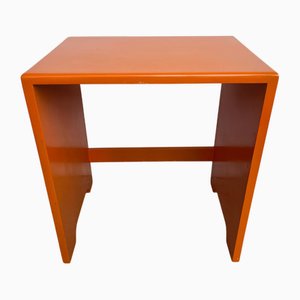 Table d'Appoint Laquée Orange Brillant